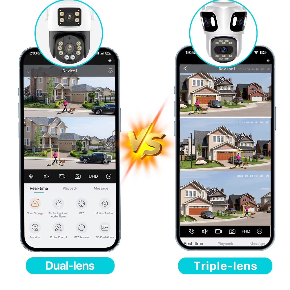3 Lens HD outdoor camera