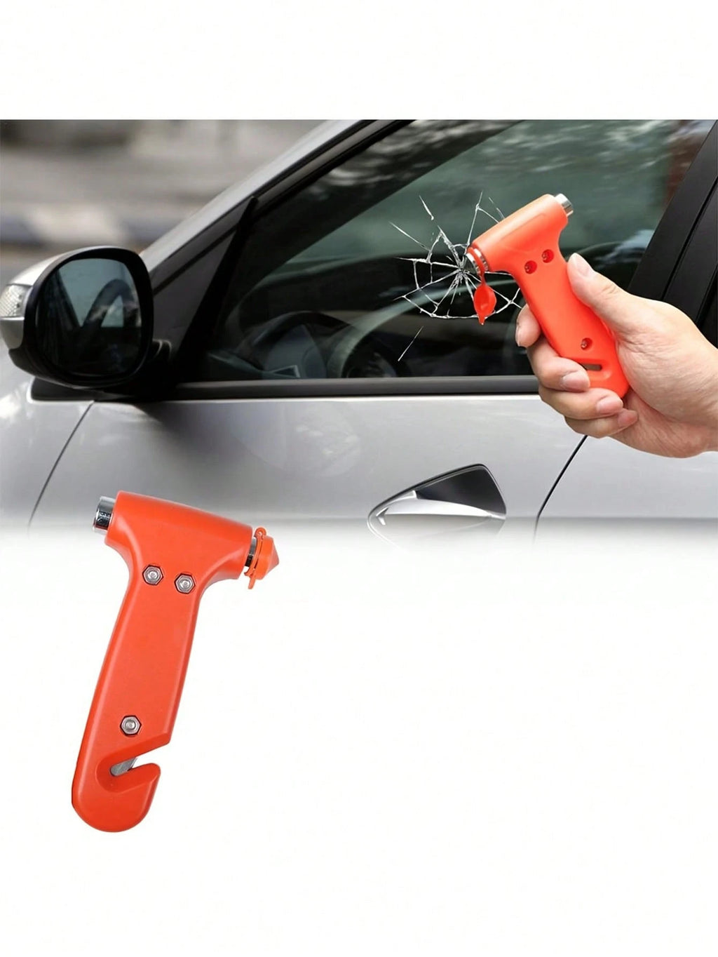 2-In-1 Car Emergency Hammer & Seat Belt Cutter